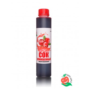 Сок клюквенный концентрированный, бутылка 1кг